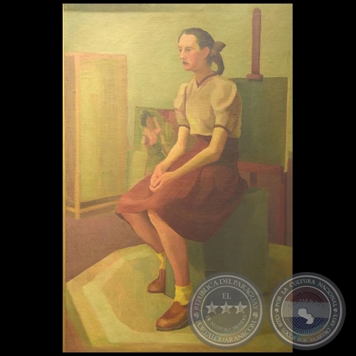 La niña posando en el taller - Artista: Ofelia Echagüe Vera - Año: 1943